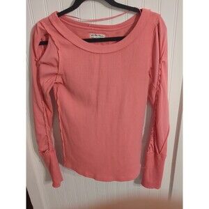 We The Free Free People Pink  Sun Sand Long Sleeve Shirt Size Medium